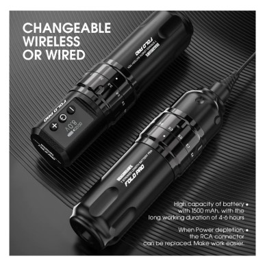 Dragonhawk Wireless Tattoo Pen Machine with 7 Stroke Fold Pro