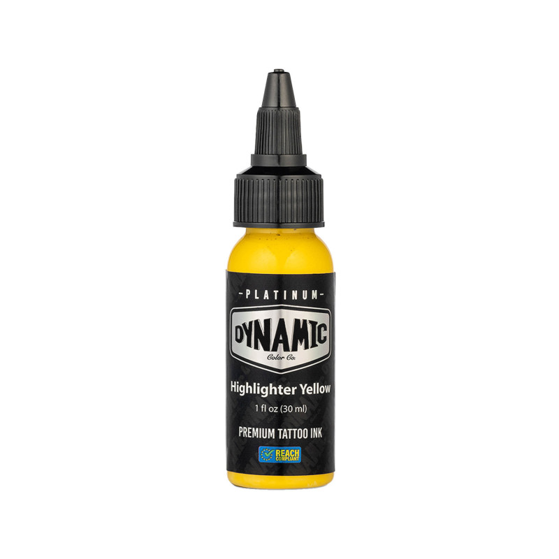 Highlighter Yellow – Platinum By Dynamic Tattoo Ink – 30 ml Highlighter Yellow – Platinum By Dynamic Tattoo Ink – 30 ml